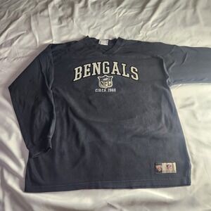 Vintage NFL Originals Bengals Football Jersey Long Sleeve T-Shirt Circa 1968